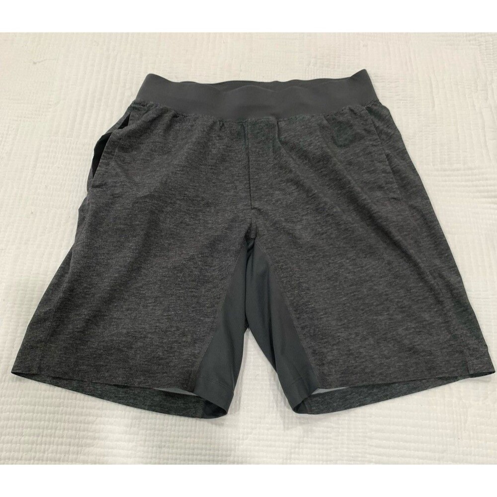 Lululemon T.H.E. Shorts Mens M Dark Gray Lined 9in Inseam Running Gym Training
